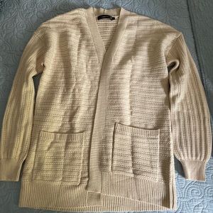 Cable knit cream cardigan